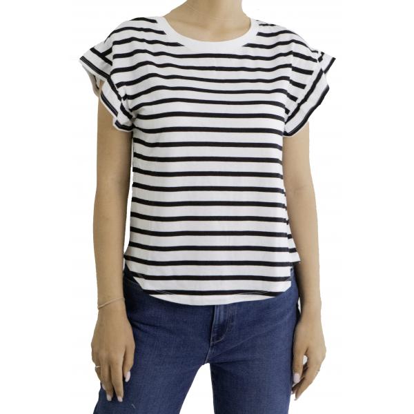 T shirt girocollo con volant Only